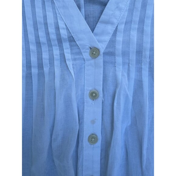 J.Crew Button Front Tiered Cover Up Dress in Cotton Voile Sz M BQ963 - Picture 7 of 8